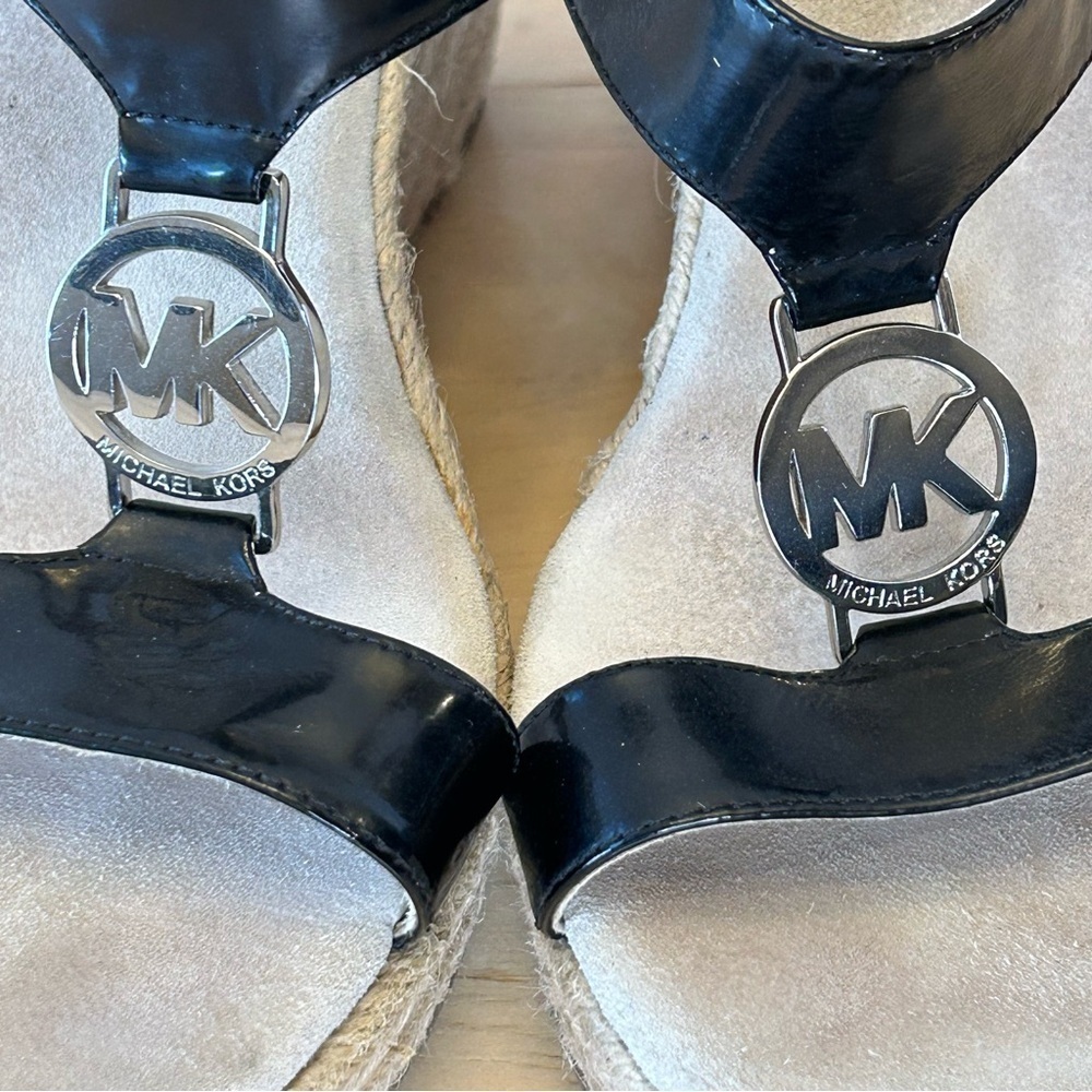 Michael Kors Wedge Patent Leather Espadrilles/Size 7.5M - Picture 4 of 11